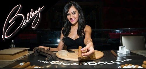 Cigar roller showing hand rolled Belleza Cigar